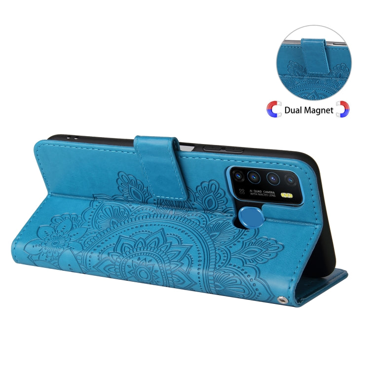 For Infinix Hot 9 / Note 7 Lite 7-petal Flowers Embossing Pattern Horizontal Flip PU Leather Case with Holder & Card Slots & Wallet & Photo Frame