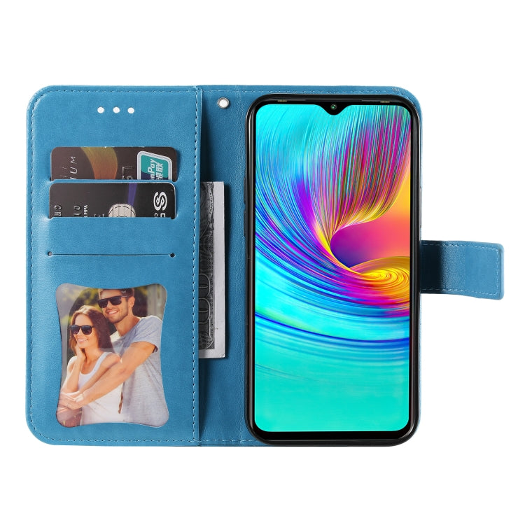 For Infinix Hot 9 Play 7-petal Flowers Embossing Pattern Horizontal Flip PU Leather Case with Holder & Card Slots & Wallet & Photo Frame