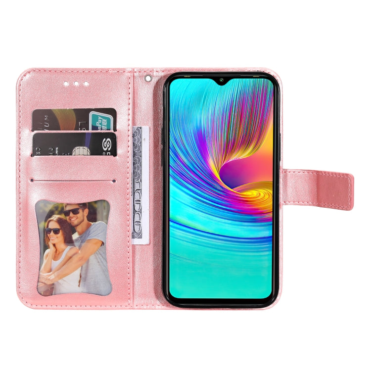 For Infinix Hot 9 Play 7-petal Flowers Embossing Pattern Horizontal Flip PU Leather Case with Holder & Card Slots & Wallet & Photo Frame