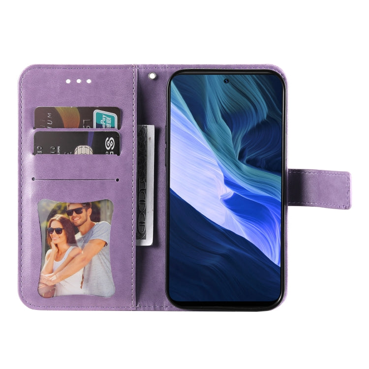 For Infinix Note 10 7-petal Flowers Embossing Pattern Horizontal Flip PU Leather Case with Holder & Card Slots & Wallet & Photo Frame