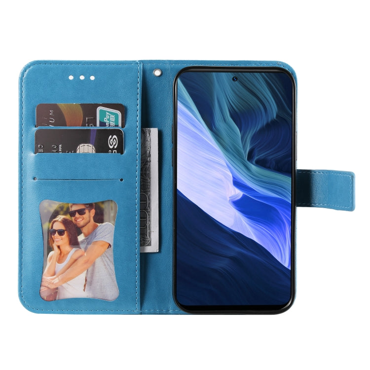 For Infinix Note 10 7-petal Flowers Embossing Pattern Horizontal Flip PU Leather Case with Holder & Card Slots & Wallet & Photo Frame