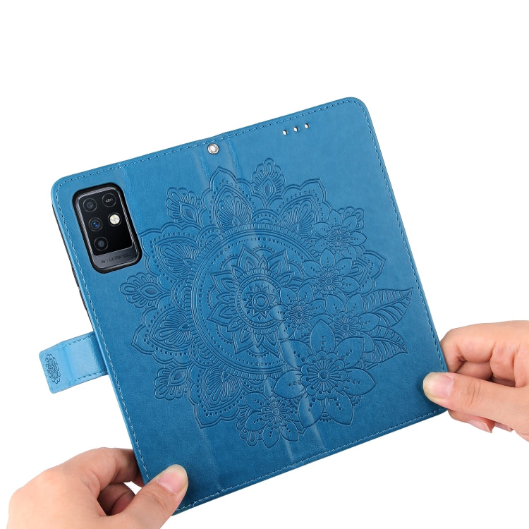 For Infinix Note 10 7-petal Flowers Embossing Pattern Horizontal Flip PU Leather Case with Holder & Card Slots & Wallet & Photo Frame