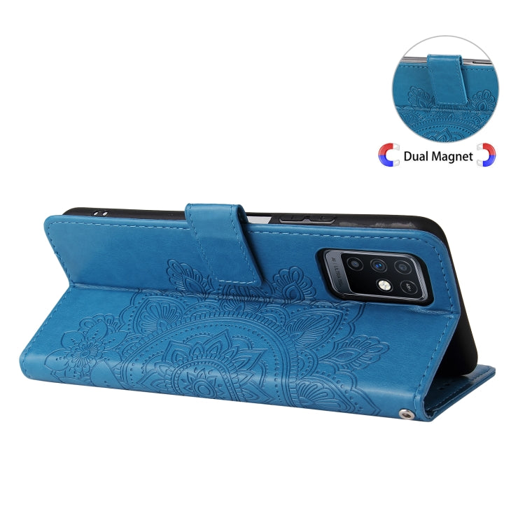 For Infinix Note 10 7-petal Flowers Embossing Pattern Horizontal Flip PU Leather Case with Holder & Card Slots & Wallet & Photo Frame