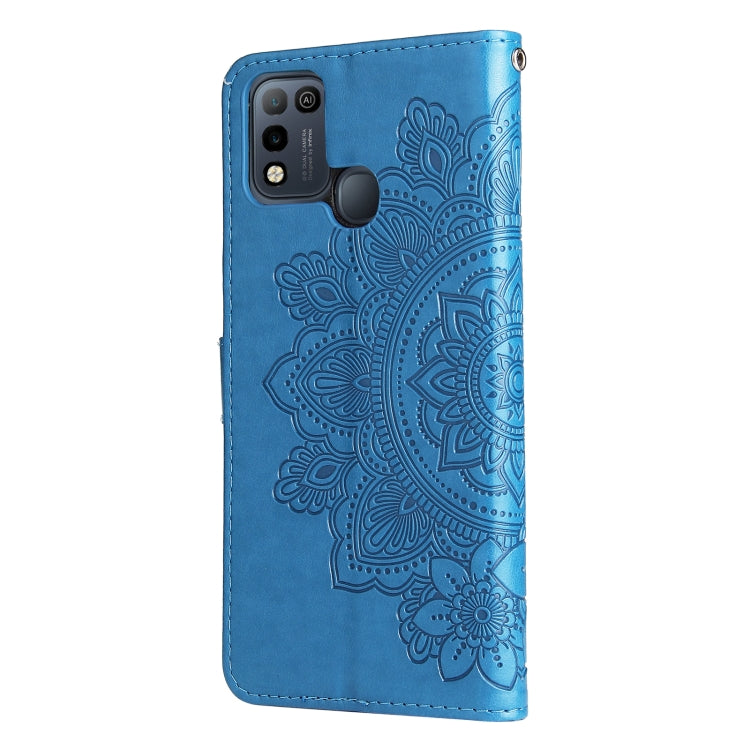 For Infinix Smart 5 / HOT10 Lite 7-petal Flowers Embossing Pattern Horizontal Flip PU Leather Case with Holder & Card Slots & Wallet & Photo Frame