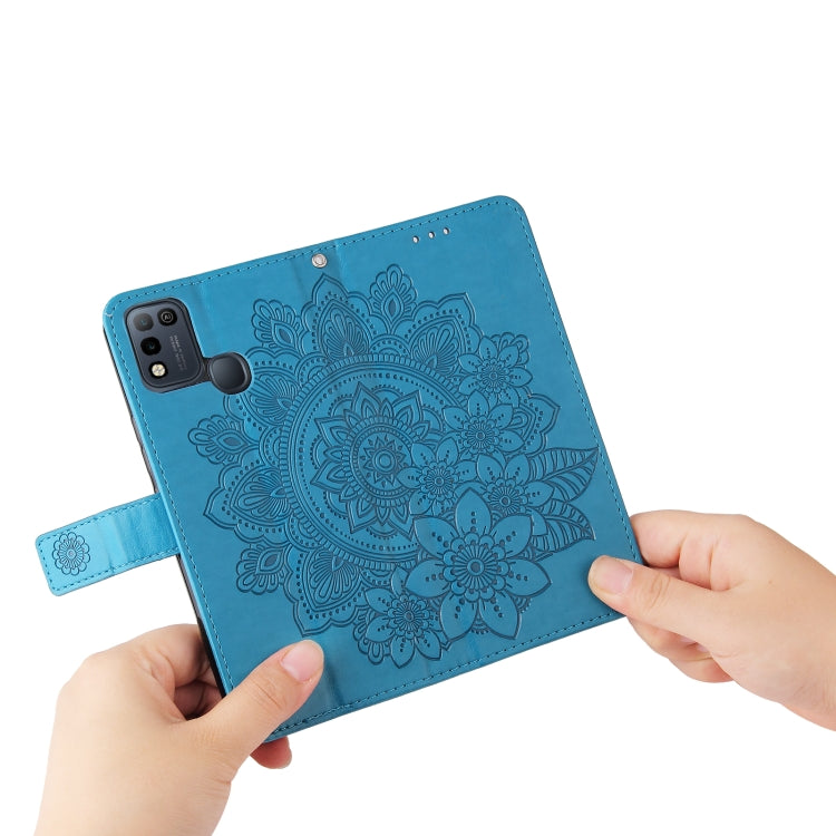 For Infinix Smart 5 / HOT10 Lite 7-petal Flowers Embossing Pattern Horizontal Flip PU Leather Case with Holder & Card Slots & Wallet & Photo Frame
