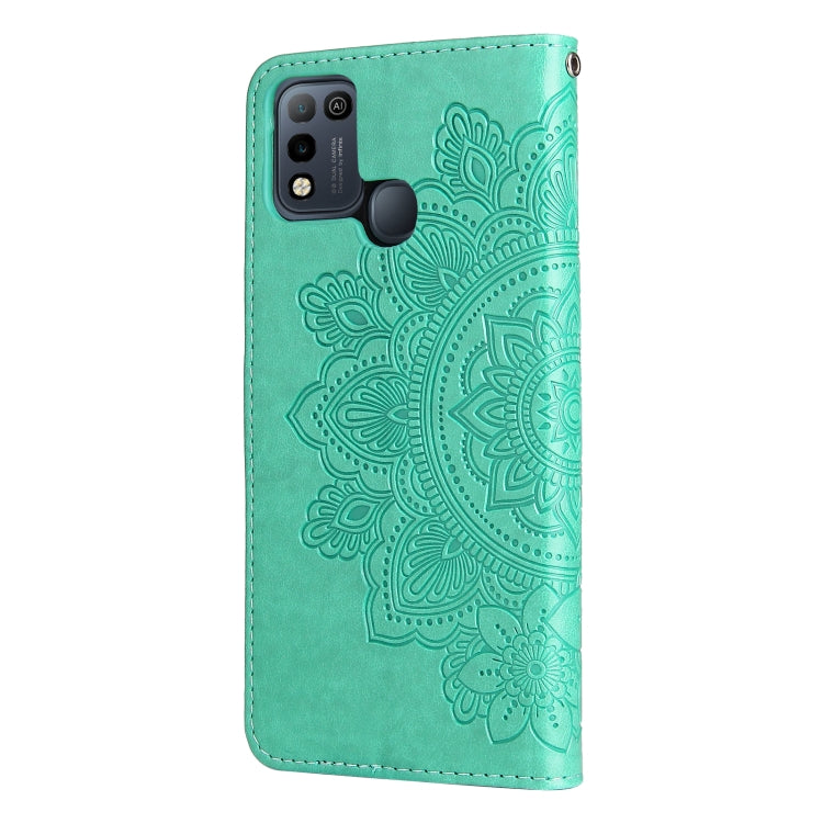 For Infinix Smart 5 / HOT10 Lite 7-petal Flowers Embossing Pattern Horizontal Flip PU Leather Case with Holder & Card Slots & Wallet & Photo Frame