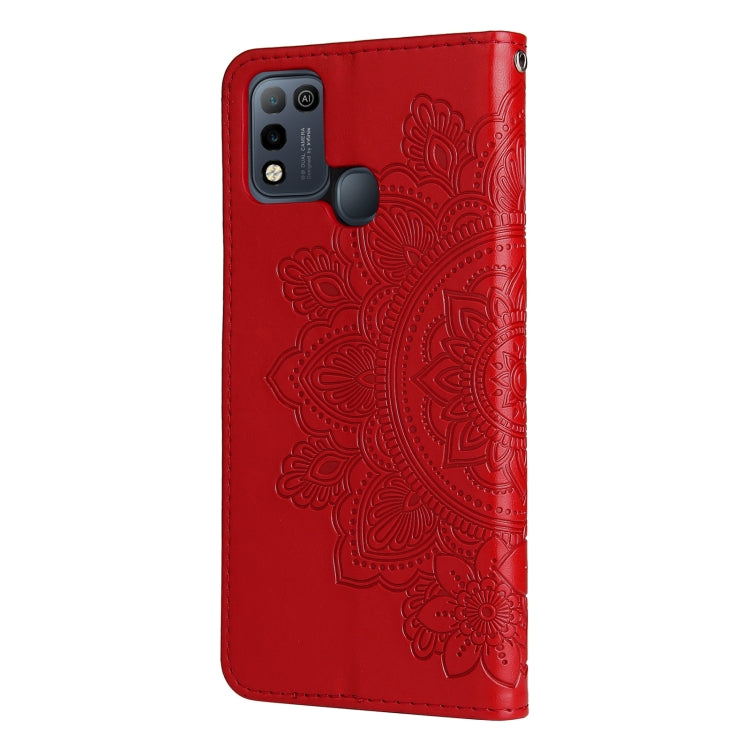 For Infinix Smart 5 / HOT10 Lite 7-petal Flowers Embossing Pattern Horizontal Flip PU Leather Case with Holder & Card Slots & Wallet & Photo Frame