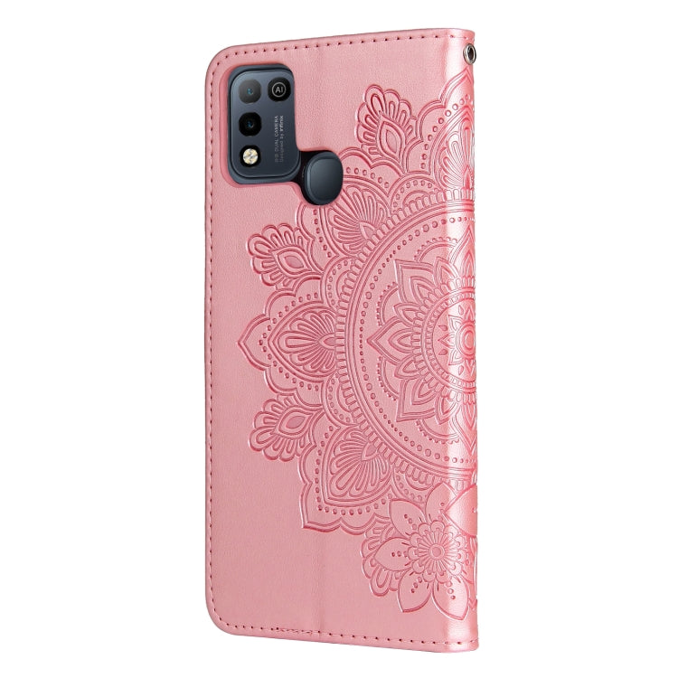 For Infinix Smart 5 / HOT10 Lite 7-petal Flowers Embossing Pattern Horizontal Flip PU Leather Case with Holder & Card Slots & Wallet & Photo Frame