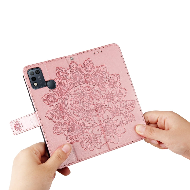 For Infinix Smart 5 / HOT10 Lite 7-petal Flowers Embossing Pattern Horizontal Flip PU Leather Case with Holder & Card Slots & Wallet & Photo Frame