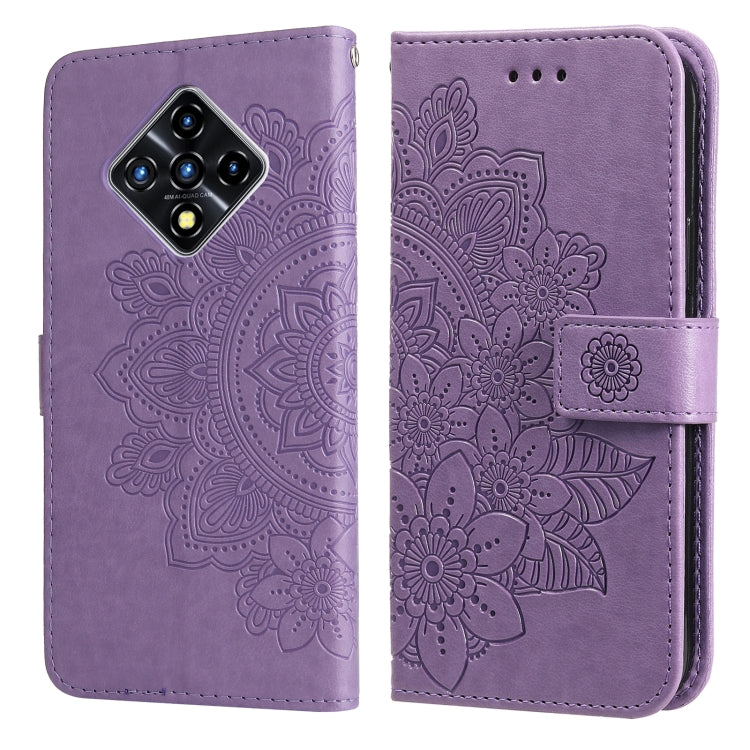 For Infinix Zero 8 7-petal Flowers Embossing Pattern Horizontal Flip PU Leather Case with Holder & Card Slots & Wallet & Photo Frame