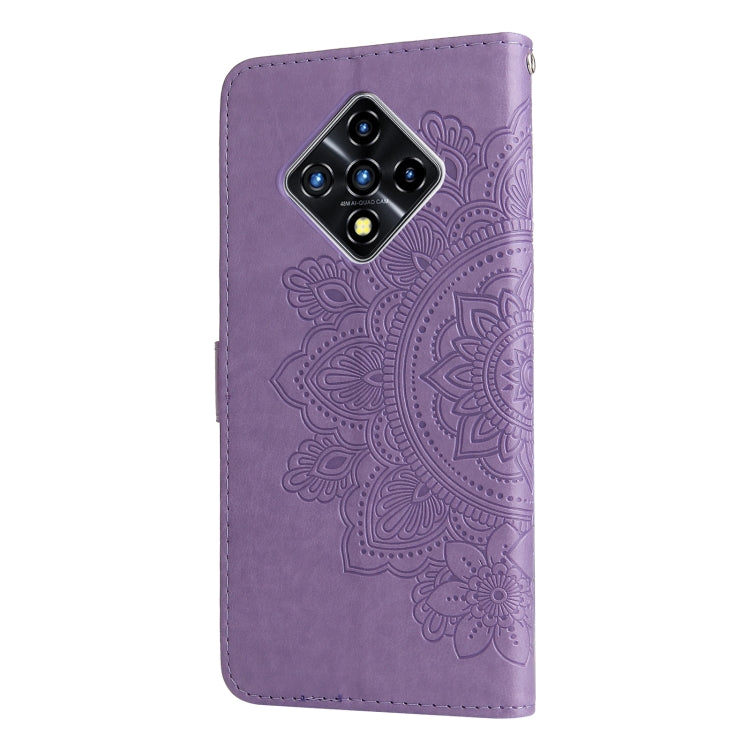 For Infinix Zero 8 7-petal Flowers Embossing Pattern Horizontal Flip PU Leather Case with Holder & Card Slots & Wallet & Photo Frame