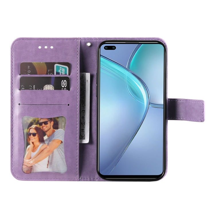 For Infinix Zero 8 7-petal Flowers Embossing Pattern Horizontal Flip PU Leather Case with Holder & Card Slots & Wallet & Photo Frame
