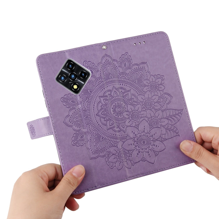 For Infinix Zero 8 7-petal Flowers Embossing Pattern Horizontal Flip PU Leather Case with Holder & Card Slots & Wallet & Photo Frame
