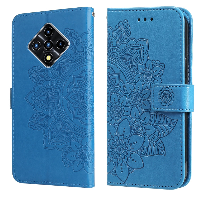 For Infinix Zero 8 7-petal Flowers Embossing Pattern Horizontal Flip PU Leather Case with Holder & Card Slots & Wallet & Photo Frame