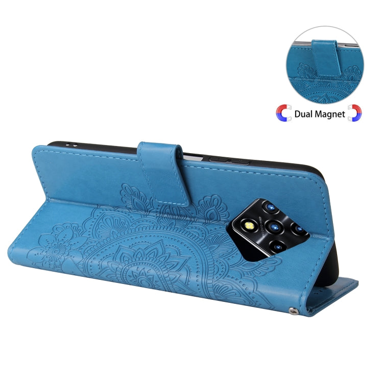 For Infinix Zero 8 7-petal Flowers Embossing Pattern Horizontal Flip PU Leather Case with Holder & Card Slots & Wallet & Photo Frame