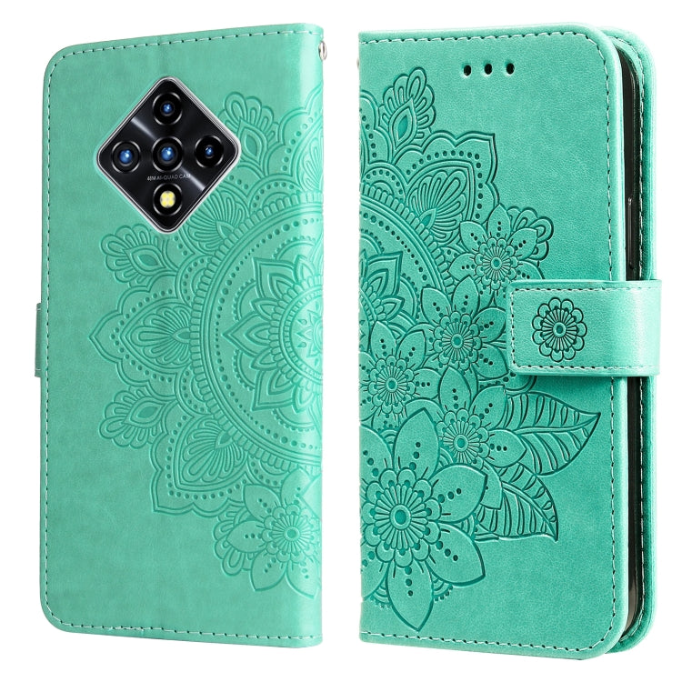 For Infinix Zero 8 7-petal Flowers Embossing Pattern Horizontal Flip PU Leather Case with Holder & Card Slots & Wallet & Photo Frame