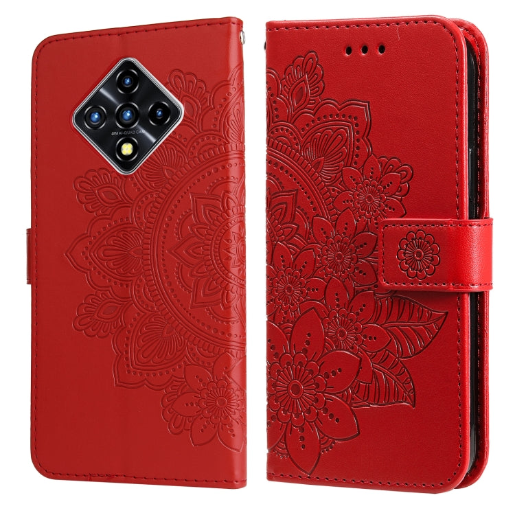 For Infinix Zero 8 7-petal Flowers Embossing Pattern Horizontal Flip PU Leather Case with Holder & Card Slots & Wallet & Photo Frame