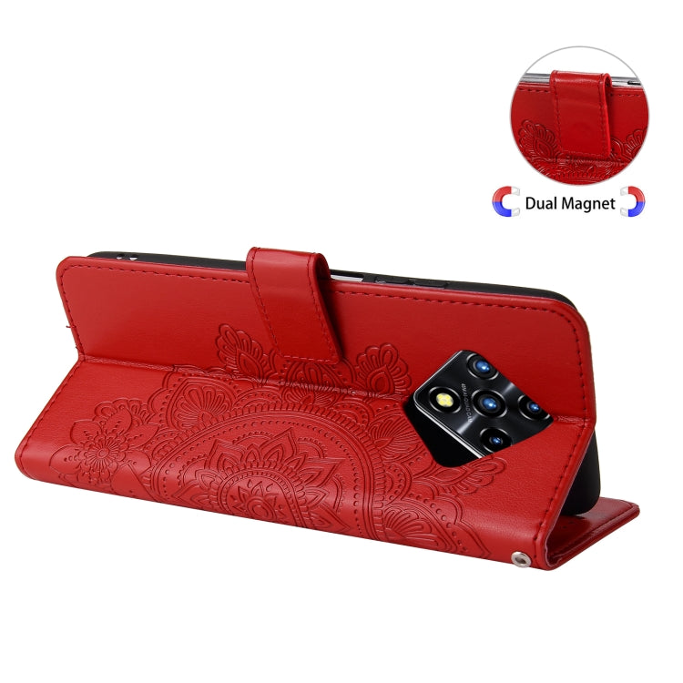 For Infinix Zero 8 7-petal Flowers Embossing Pattern Horizontal Flip PU Leather Case with Holder & Card Slots & Wallet & Photo Frame