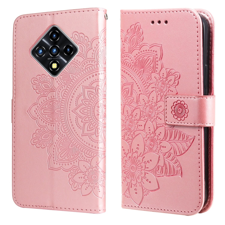 For Infinix Zero 8 7-petal Flowers Embossing Pattern Horizontal Flip PU Leather Case with Holder & Card Slots & Wallet & Photo Frame