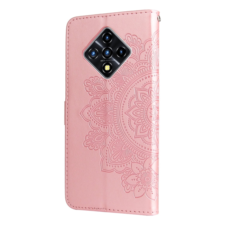 For Infinix Zero 8 7-petal Flowers Embossing Pattern Horizontal Flip PU Leather Case with Holder & Card Slots & Wallet & Photo Frame
