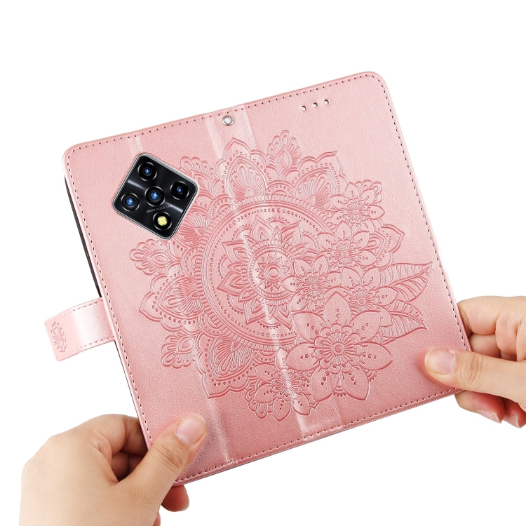 For Infinix Zero 8 7-petal Flowers Embossing Pattern Horizontal Flip PU Leather Case with Holder & Card Slots & Wallet & Photo Frame