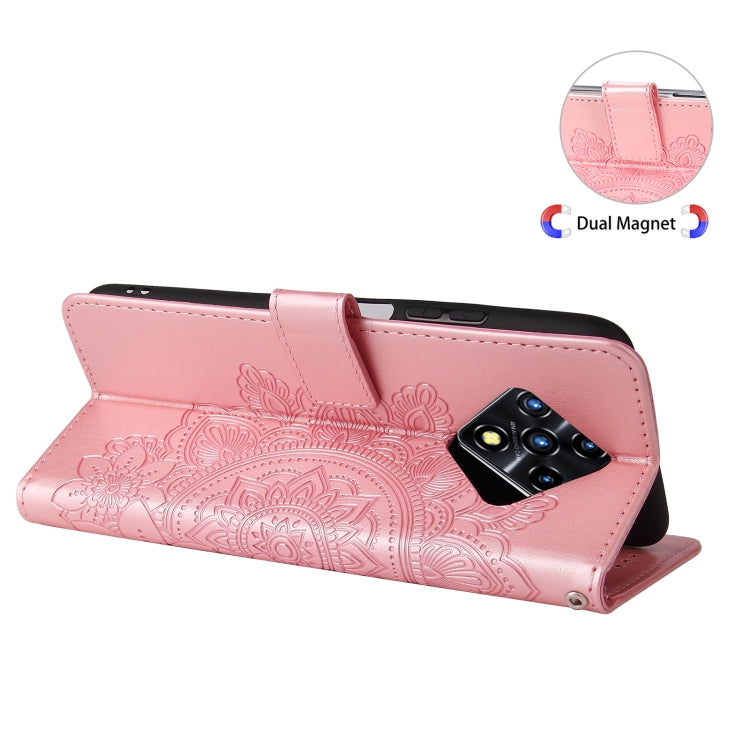 For Infinix Zero 8 7-petal Flowers Embossing Pattern Horizontal Flip PU Leather Case with Holder & Card Slots & Wallet & Photo Frame