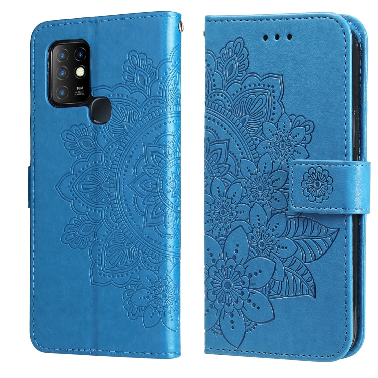 For Infinix Hot 10 7-petal Flowers Embossing Pattern Horizontal Flip PU Leather Case with Holder & Card Slots & Wallet & Photo Frame