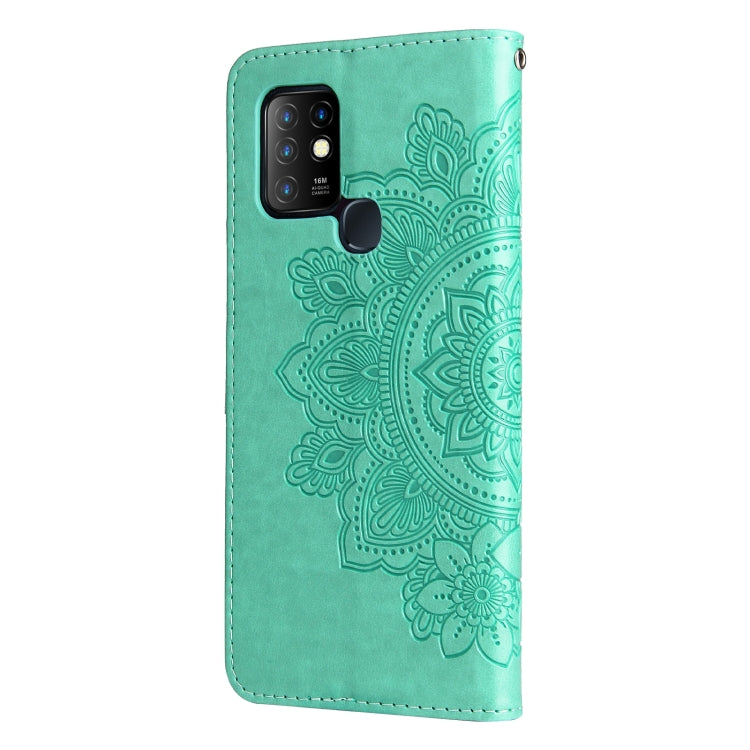 For Infinix Hot 10 7-petal Flowers Embossing Pattern Horizontal Flip PU Leather Case with Holder & Card Slots & Wallet & Photo Frame