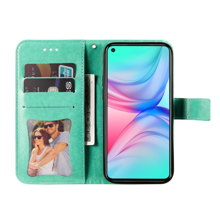 For Infinix Hot 10 7-petal Flowers Embossing Pattern Horizontal Flip PU Leather Case with Holder & Card Slots & Wallet & Photo Frame