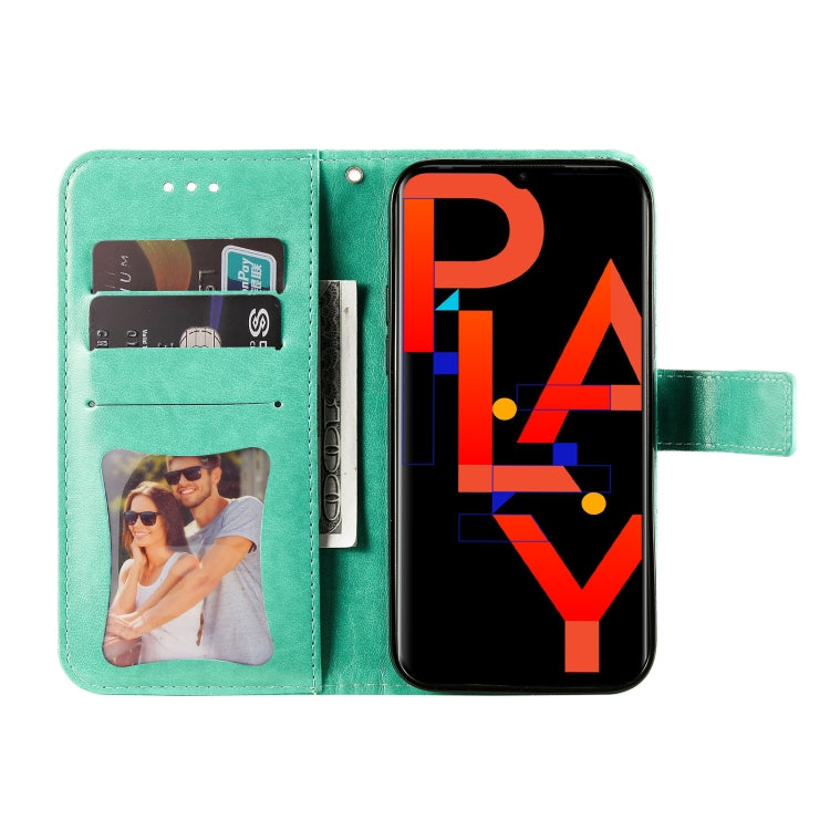 For Infinix Hot 10 Play 7-petal Flowers Embossing Pattern Horizontal Flip PU Leather Case with Holder & Card Slots & Wallet & Photo Frame