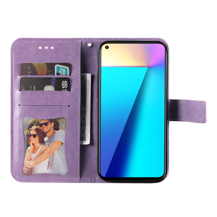 For Infinix Note 7 7-petal Flowers Embossing Pattern Horizontal Flip PU Leather Case with Holder & Card Slots & Wallet & Photo Frame