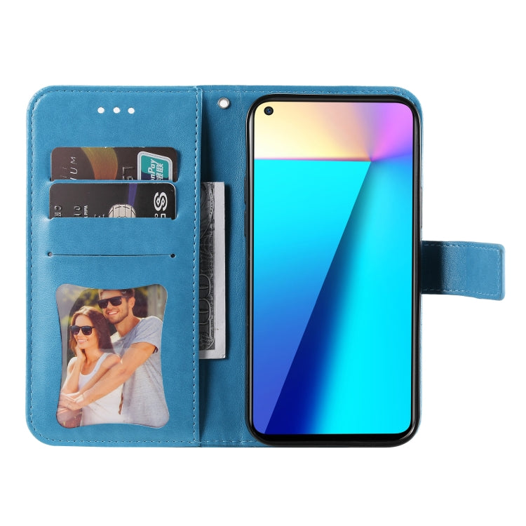 For Infinix Note 7 7-petal Flowers Embossing Pattern Horizontal Flip PU Leather Case with Holder & Card Slots & Wallet & Photo Frame