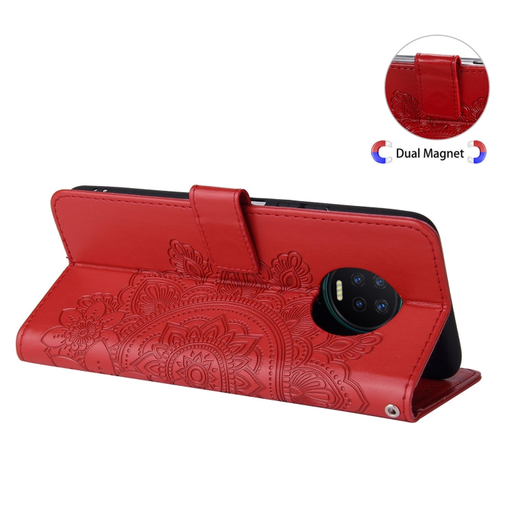 For Infinix Note 7 7-petal Flowers Embossing Pattern Horizontal Flip PU Leather Case with Holder & Card Slots & Wallet & Photo Frame
