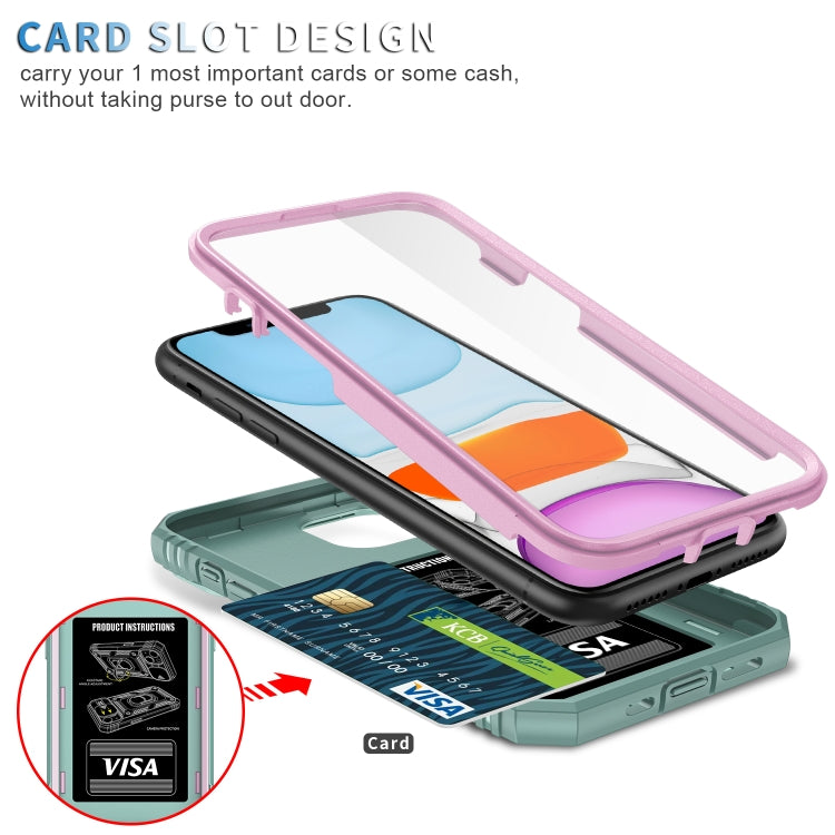 For iPhone 12 mini Sliding Camera Cover Design TPU + PC Protective Case with 360 Degree Rotating Holder & Card Slot