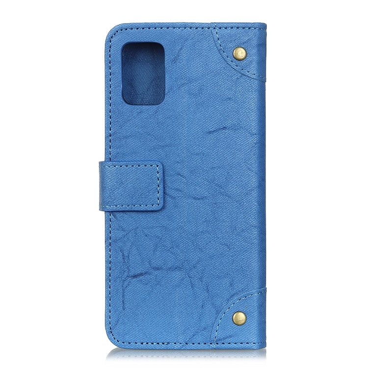 For Galaxy A51 Copper Buckle Retro Crazy Horse Texture Horizontal Flip Leather Case with Holder & Card Slots & Wallet