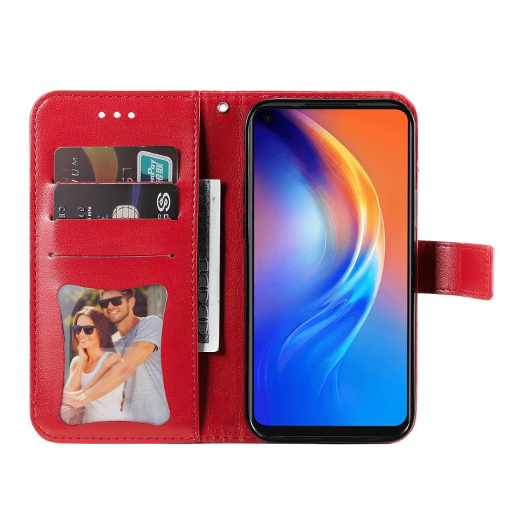 For Tecno Spark 6 7-petal Flowers Embossing Pattern Horizontal Flip PU Leather Case with Holder & Card Slots & Wallet & Photo Frame