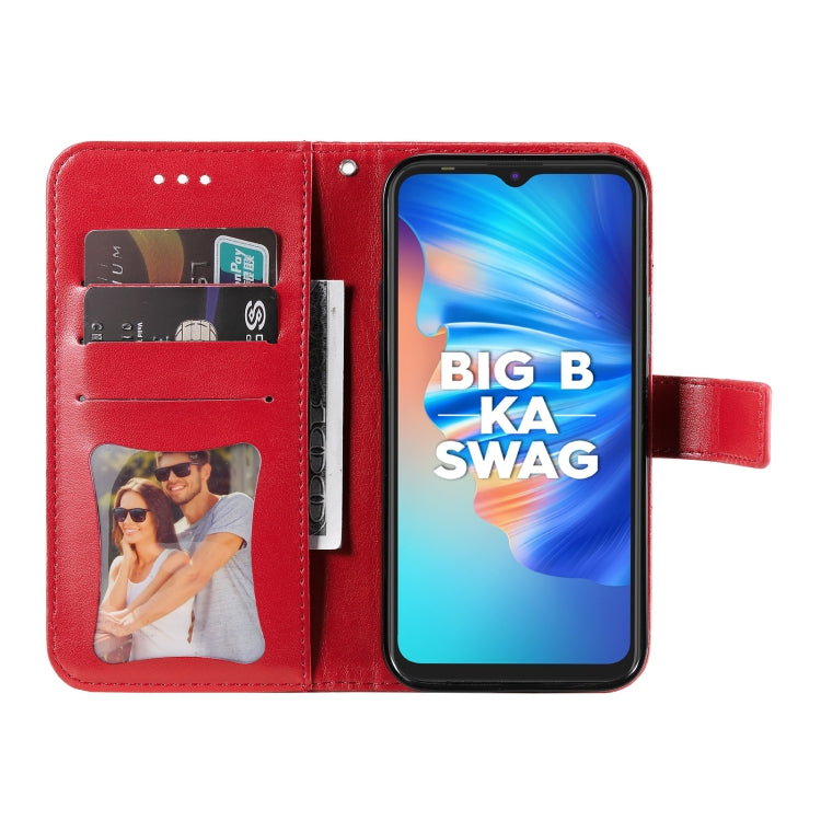 For Tecno Spark 6 Go 7-petal Flowers Embossing Pattern Horizontal Flip PU Leather Case with Holder & Card Slots & Wallet & Photo Frame