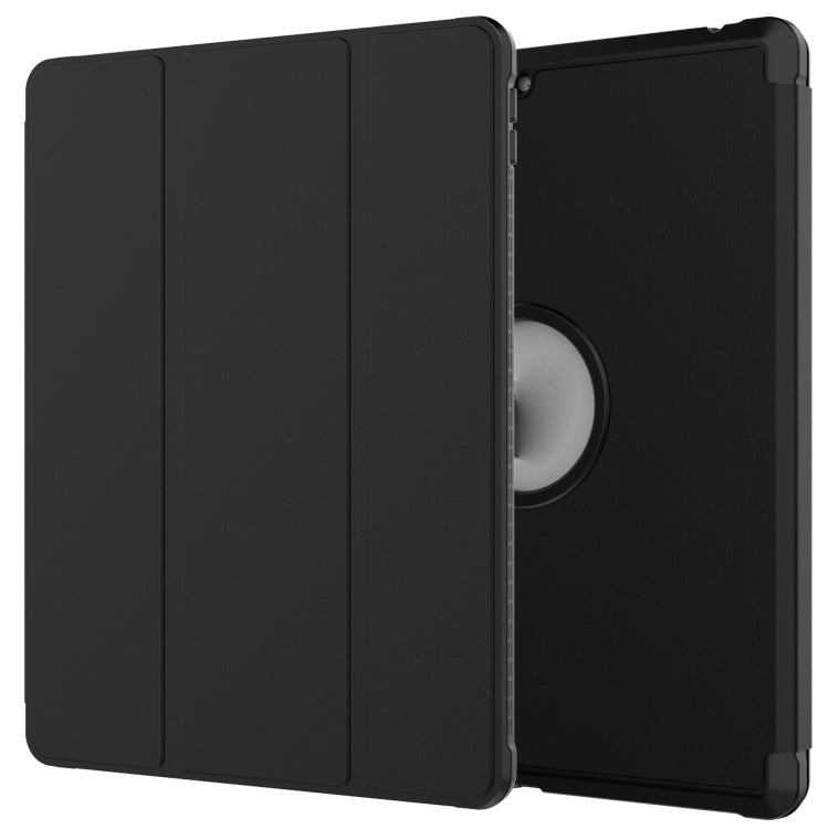 For iPad 10.2 2021 / 2020 / 2019 Shockproof Horizontal Flip TPU + PU Leather Case with 3-folding Holder & Pen Slot