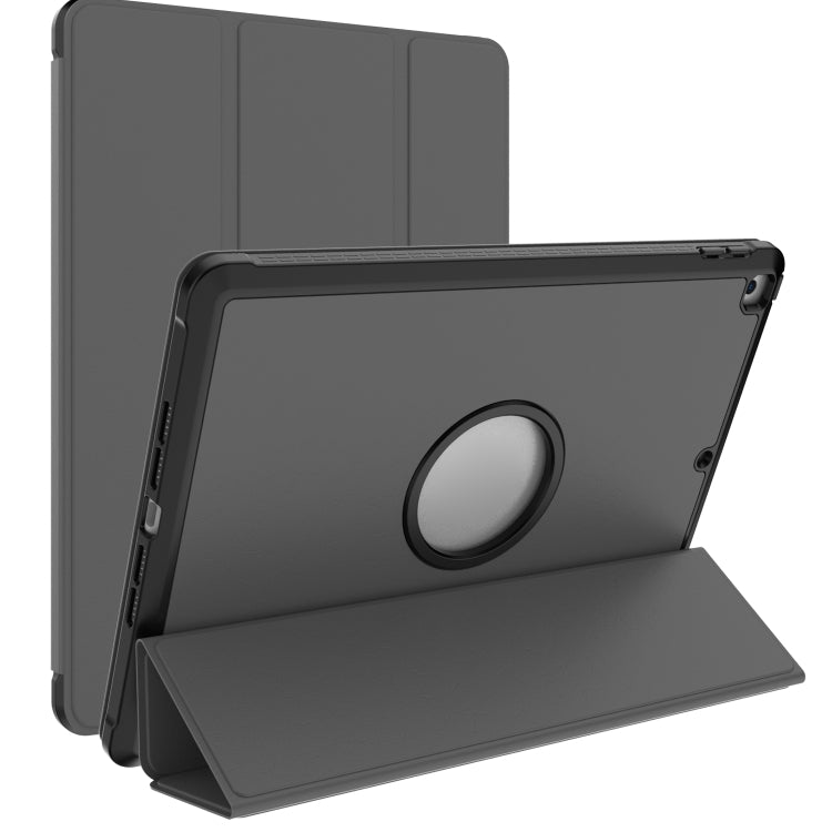 For iPad 10.2 2021 / 2020 / 2019 Shockproof Horizontal Flip TPU + PU Leather Case with 3-folding Holder & Pen Slot
