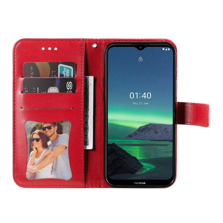 For Nokia 1.4 7-petal Flowers Embossing Pattern Horizontal Flip PU Leather Case with Holder & Card Slots & Wallet & Photo Frame