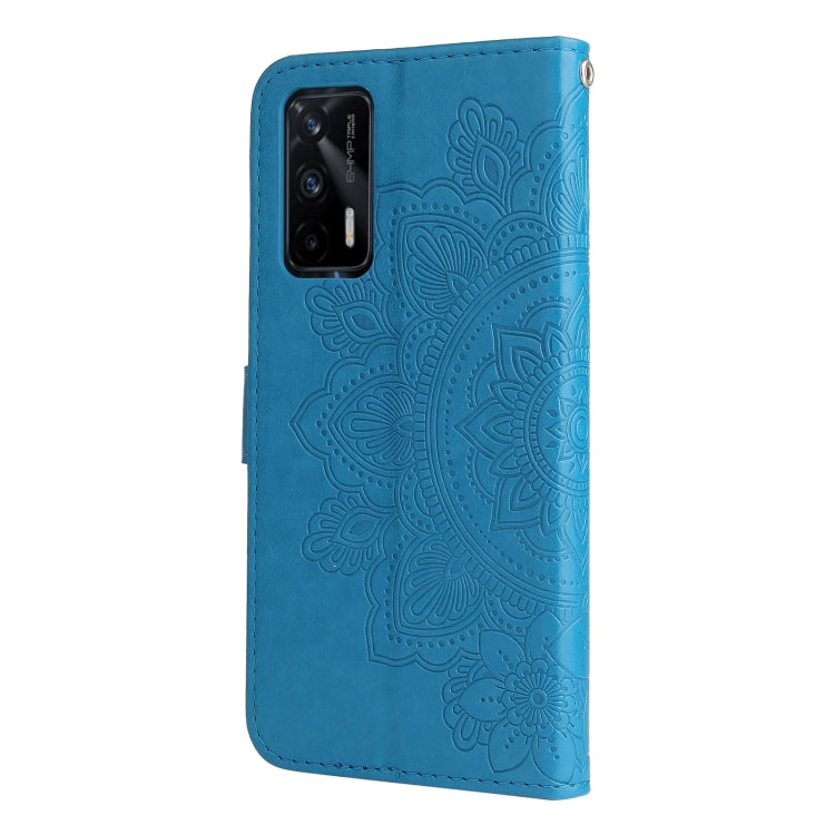 For OPPO Realme GT Master / Realme Q3 Pro 7-petal Flowers Embossing Pattern Horizontal Flip PU Leather Case with Holder & Card Slots & Wallet & Photo Frame