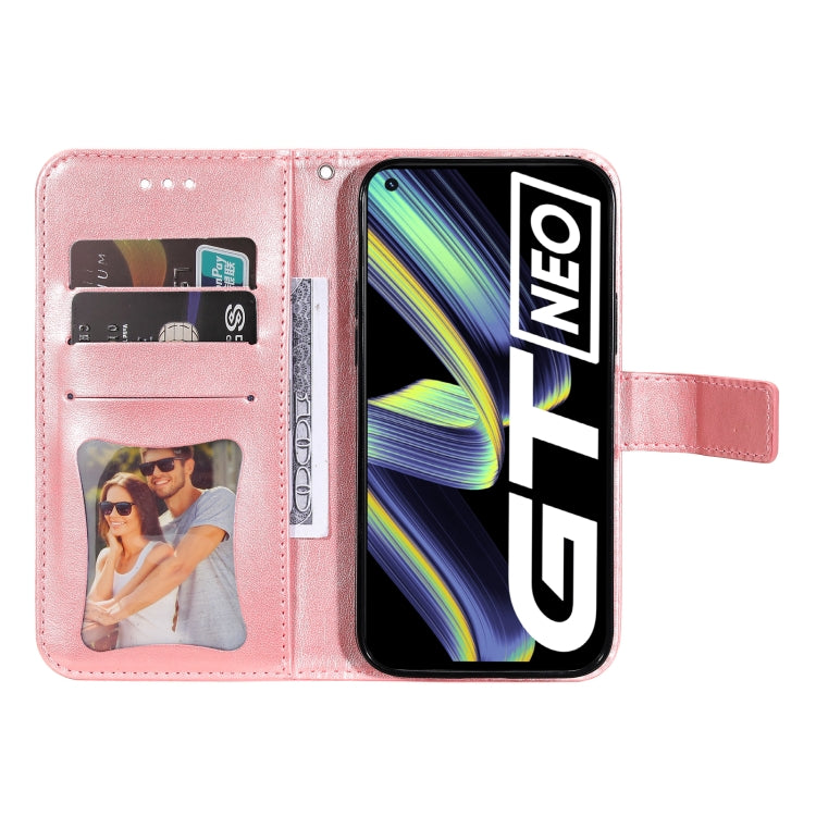 For OPPO Realme GT Master / Realme Q3 Pro 7-petal Flowers Embossing Pattern Horizontal Flip PU Leather Case with Holder & Card Slots & Wallet & Photo Frame