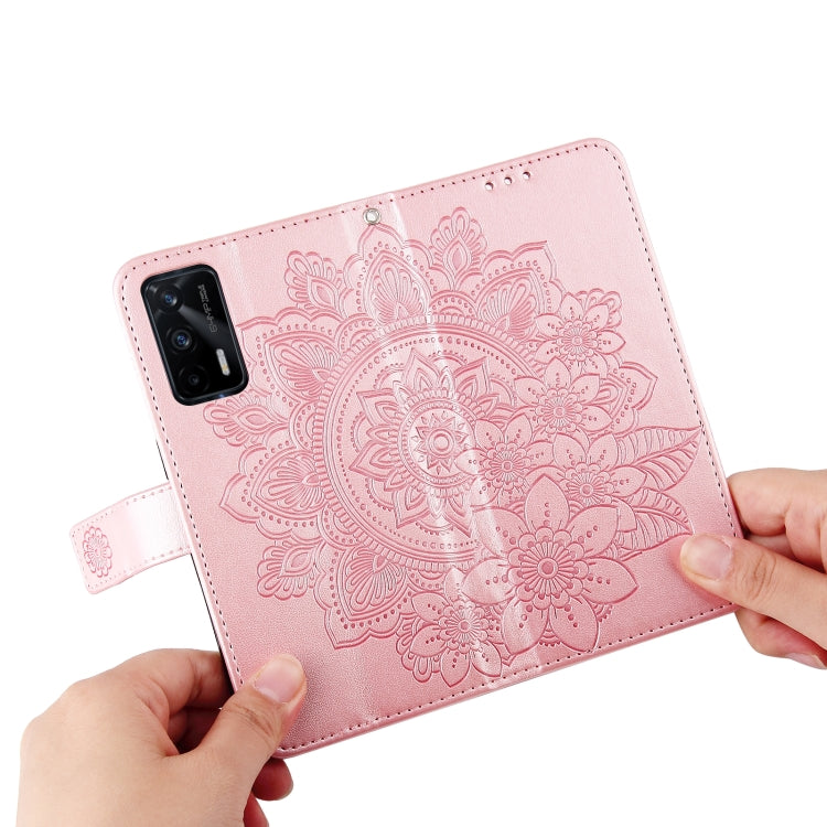 For OPPO Realme GT Master / Realme Q3 Pro 7-petal Flowers Embossing Pattern Horizontal Flip PU Leather Case with Holder & Card Slots & Wallet & Photo Frame