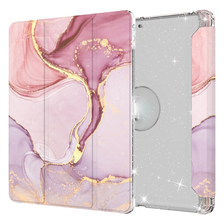 For iPad 10.2 2021 / 2020 / 2019 Painted Pattern Glitter Shockproof Horizontal Flip TPU + PU Leather Case with 3-folding Holder & Pen Slot