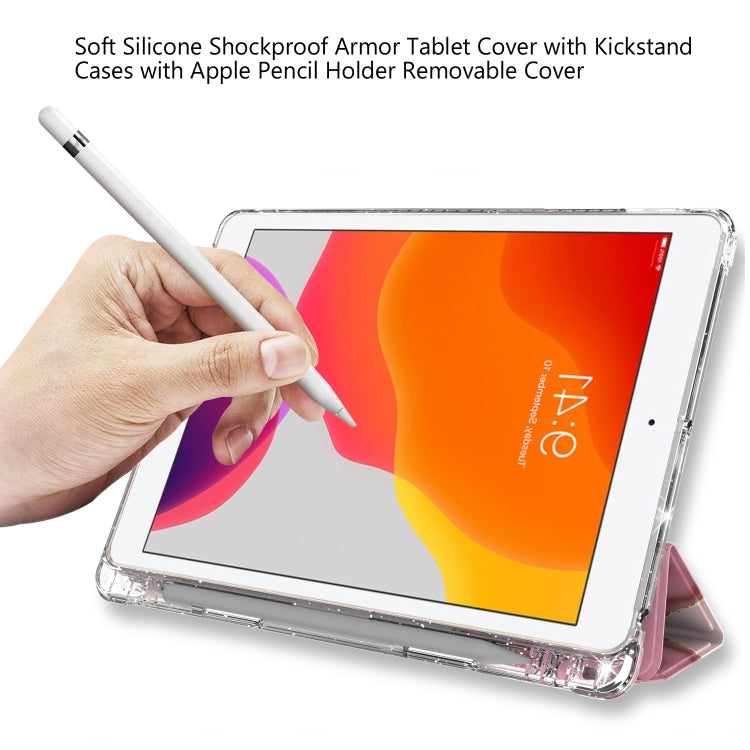 For iPad 10.2 2021 / 2020 / 2019 Painted Pattern Glitter Shockproof Horizontal Flip TPU + PU Leather Case with 3-folding Holder & Pen Slot