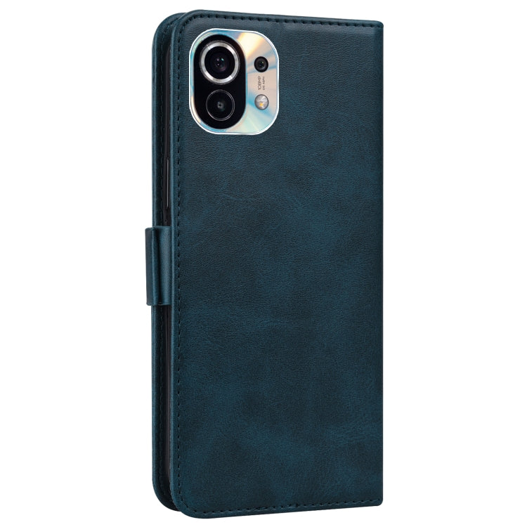 For Xiaomi Mi 11 Embossed Cat Butterflies Pattern Horizontal Flip Leather Case with Card Slot & Holder & Wallet