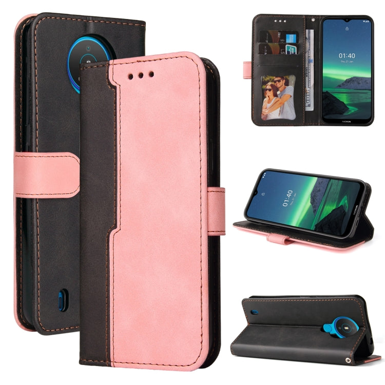 For Nokia 1.4 Business Stitching-Color Horizontal Flip PU Leather Case with Holder & Card Slots & Photo Frame