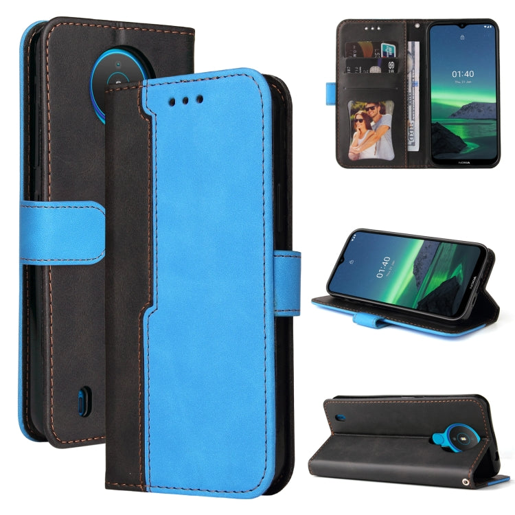 For Nokia 1.4 Business Stitching-Color Horizontal Flip PU Leather Case with Holder & Card Slots & Photo Frame