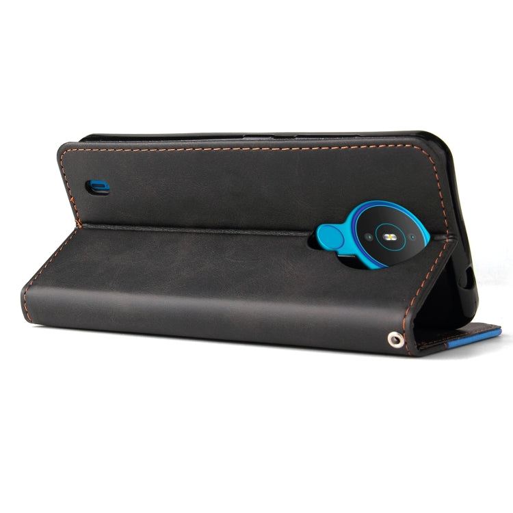 For Nokia 1.4 Business Stitching-Color Horizontal Flip PU Leather Case with Holder & Card Slots & Photo Frame