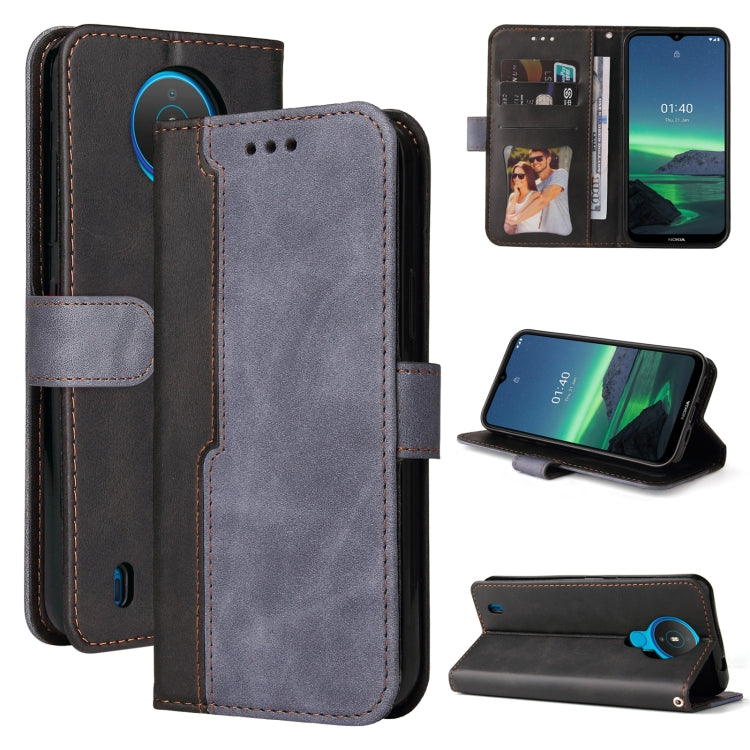 For Nokia 1.4 Business Stitching-Color Horizontal Flip PU Leather Case with Holder & Card Slots & Photo Frame